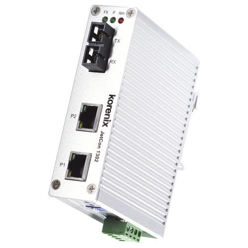 Convertisseur média - JetCon 1302 - Korenix Technology - Ethernet / de fibre optique / sur rail DIN