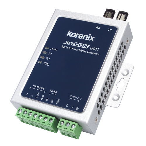 Convertisseur média - JetCon 2401 - Korenix Technology - PTP / série / de fibre optique