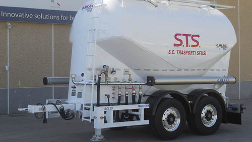 Semi-remorque silo - BCS 19 - OMEPS - à 2 essieux / tractée / pour le transport de béton