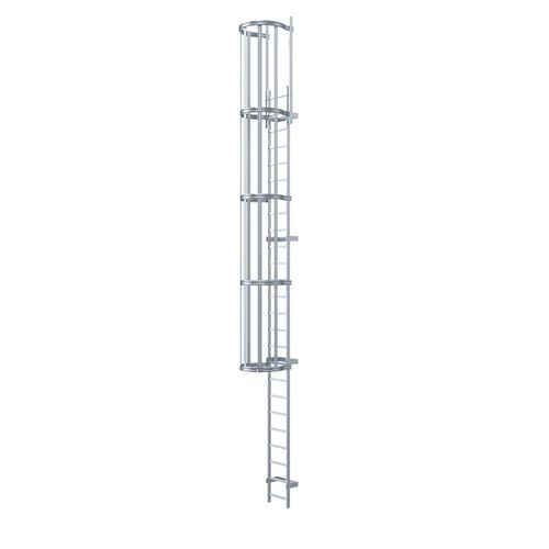 Échelle en acier inoxydable - 581 Series - ZARGES - simple / à crinoline / de toiture