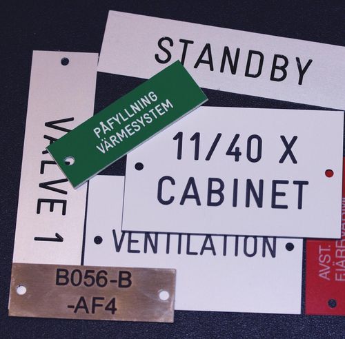Étiquette en métal - PE series - Partex Marking Systems - en planche
