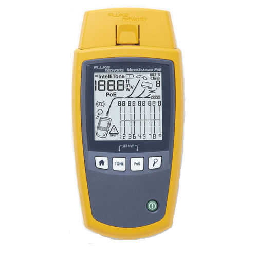 Testeur de tension - MicroScanner™  - Fluke Networks - de réseau Ethernet / de câbles / pour l'industrie