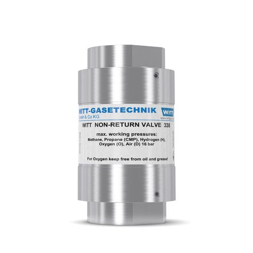 Clapet anti-retour pour oxygène - 338-ES - WITT-Gasetechnik - pour gaz / en acier inoxydable / à ressort
