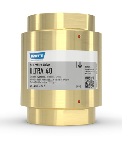 Clapet anti-retour pour gaz - ULTRA 40 - WITT-Gasetechnik - DIN / fileté / de décolmatage