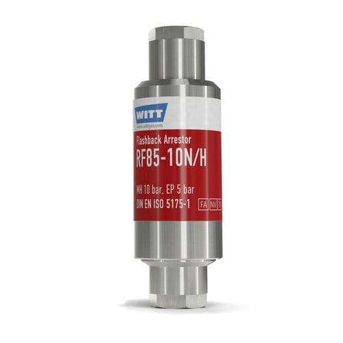 Antiretour pare-flamme avec clapet anti-retour - RF85-10N/H-ES - WITT-Gasetechnik - de process / de laboratoire / pour l'industrie chimique