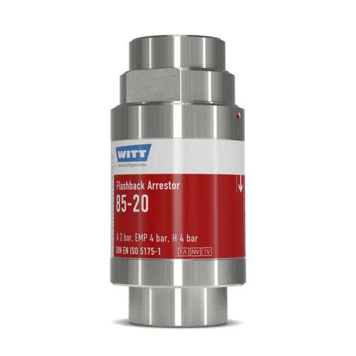 Antiretour pare-flamme avec clapet anti-retour - RF85-20N-ES - WITT-Gasetechnik - de process / de laboratoire / pour l'industrie chimique