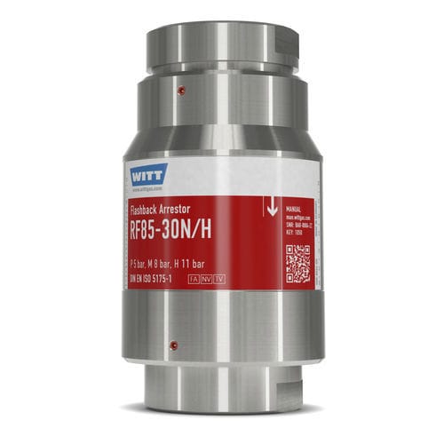 Antiretour pare-flamme avec clapet anti-retour - RF85-30N/H-ES - WITT-Gasetechnik - de process / de laboratoire / chimique