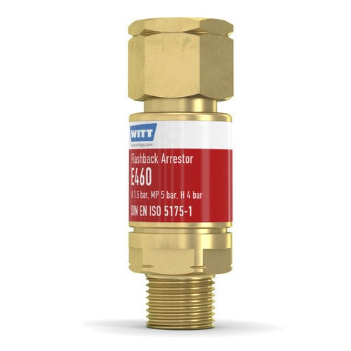 Antiretour pare-flamme avec clapet anti-retour - E460-3 - WITT-Gasetechnik - pour l'industrie du verre / pour l'hydrogène / pour opération de découpe et soudage