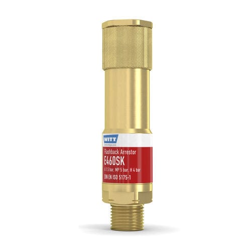Antiretour pare-flamme avec clapet anti-retour - E460-SKU - WITT-Gasetechnik - pour l'industrie du verre / pour l'hydrogène / pour opération de découpe et soudage
