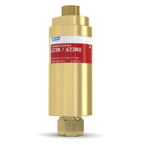 Antiretour pare-flamme pour applications géothermiques - 623N/NU - WITT-Gasetechnik - pour l'industrie du verre / pour l'hydrogène / pour opération de découpe et soudage
