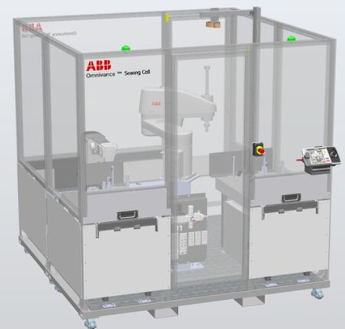 Cellule robotisée pour pick and place - OmniVance Sewing Cell - ABB Robotics - de manutention / d'alimentation / d'assemblage