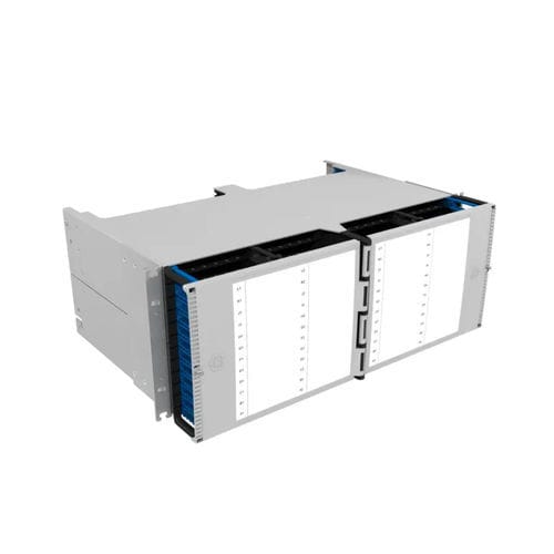 Système de gestion de câbles pour fibres optiques - IANOS-STD-CHASSIS-FLX-4U-2G-T4  - HUBER+SUHNER