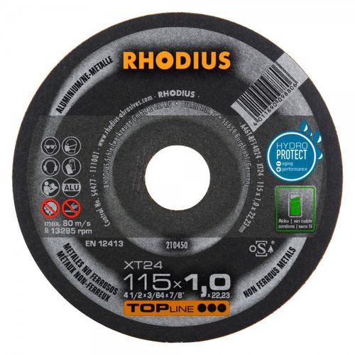 Disque à tronçonner pour aluminium - XT24 - RHODIUS - en acier / fin