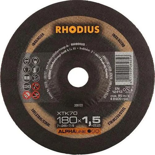 Disque à tronçonner de métal - XTK70 - RHODIUS - pour acier / fin / pour meuleuse d'angle