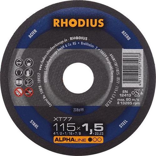 Disque à tronçonner pour acier - XT77 - RHODIUS - fin