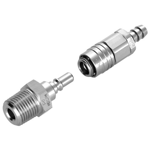 Raccord hydraulique - Micro Cupla - Nitto Kohki Europe - pneumatique / push-to-lock / en laiton
