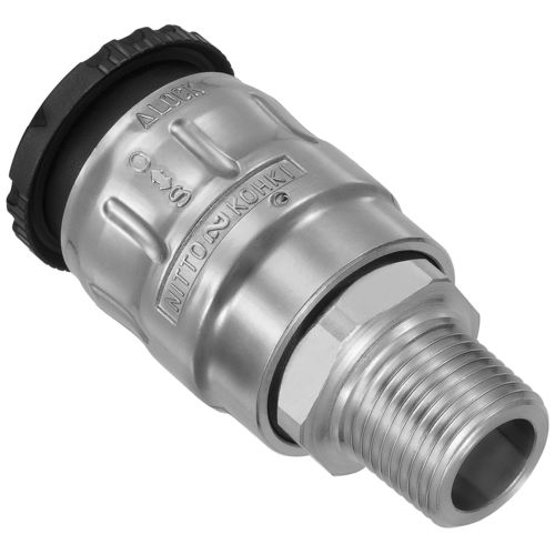 Raccord pneumatique - Full Blow Cupla - Nitto Kohki Europe - à visser / alliage d'aluminium / mâle