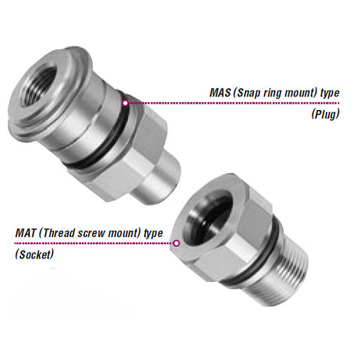 Raccord hydraulique - MAS/MAT - Nitto Kohki Europe - pneumatique / à visser / en acier inoxydable