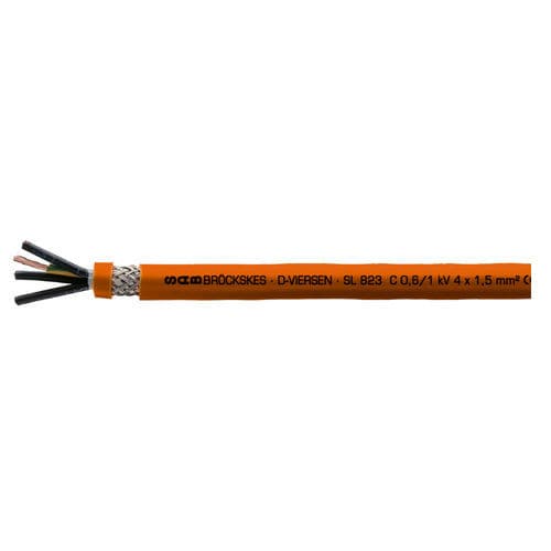 Câble électrique pour servomoteur - SL 823 C - SAB BROECKSKES GMBH & Co. KG - d'alimentation / isolé / résistant à l'huile