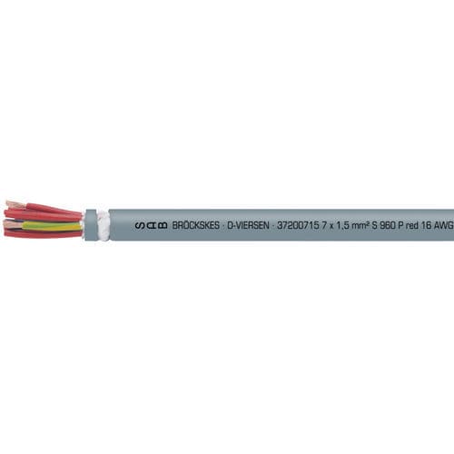 Câble électrique de grande flexibilité - S 960 P red - SAB BROECKSKES GMBH & Co. KG - d'alimentation / DIN / isolé