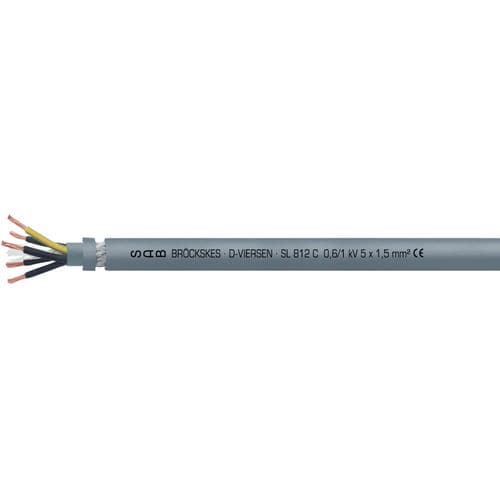 Câble électrique pour servomoteur - SL 812 C - SAB BROECKSKES GMBH & Co. KG - d'alimentation / isolé / résistant à l'huile