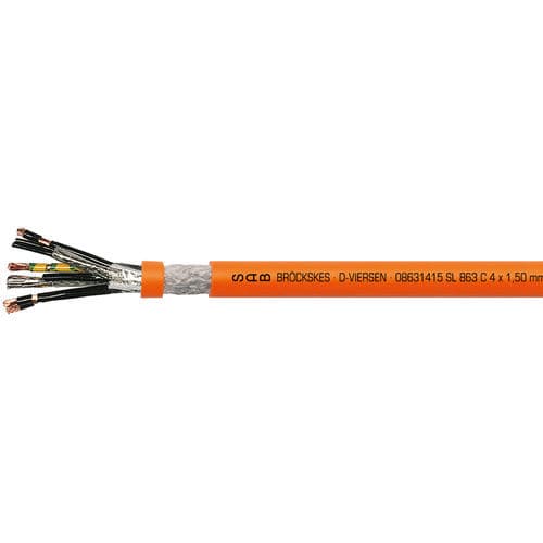 Câble électrique pour servomoteur - SL 863 C - SAB BROECKSKES GMBH & Co. KG - d'alimentation / isolé / à retardateur de flamme
