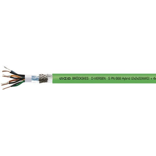Câble électrique hybride - S PN 668  - SAB BROECKSKES GMBH & Co. KG - Ethernet / RJ45 / résistant à l'huile