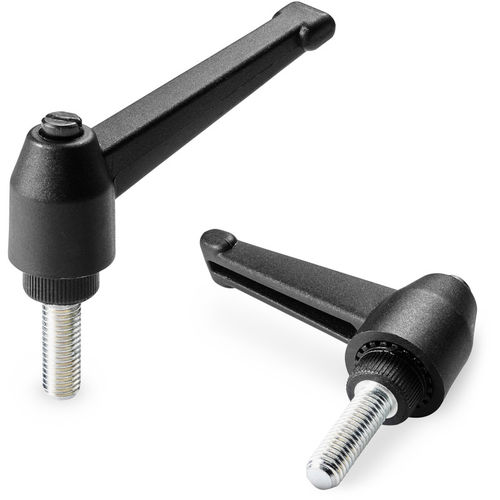 Manette indexable en acier - A523 - Boteco - en technopolymère / avec insert fileté