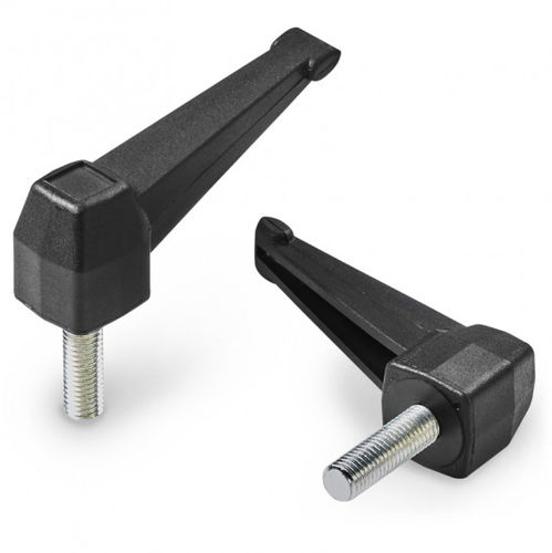 Manette indexable en acier - A525 - Boteco - à poignée plastique / avec insert fileté