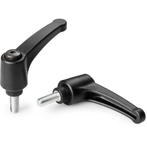 Manette indexable en acier - A581 - Boteco - à poignée plastique / en technopolymère / filetée