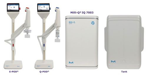 Unité de purification d'eau pour laboratoire - Milli-Q® IQ 7003/05/10/15  - Merck Millipore - compacte