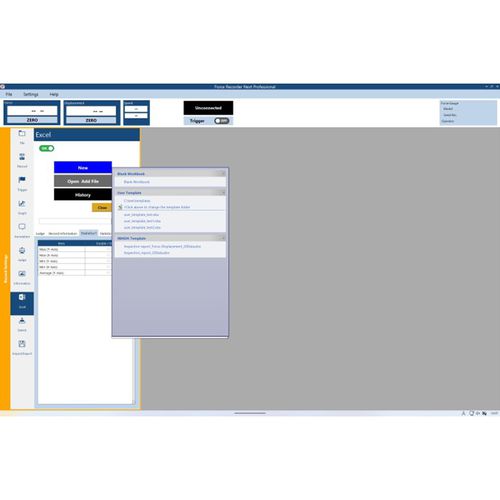 Module logiciel plug-in - IMADA - d'écriture de données Excel / pour mesure de force / Windows
