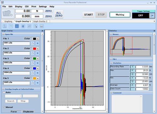 Logiciel de collecte de données - Force Recorder Professional Software - IMADA - pour mesure de force / temps réel / Windows