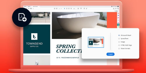Logiciel d'exportation de données - Acrobat Export - ADOBE - navigateur web