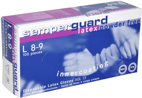 Gants de laboratoire - Semperguard® Latex powder-free „Inn - Sempermed - de protection chimique / en latex / non poudré