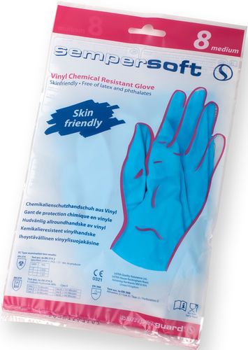 Gants de laboratoire - Sempersoft - Sempermed - de protection chimique / en vinyle / en coton