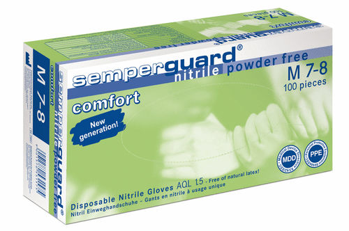 Gants de salle blanche - Semperguard® Nitrile Comfort - Sempermed - de protection chimique / en nitrile / en latex
