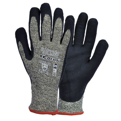 Gants de manutention - DAPPLED - COFRA - industriel / anticoupure / en nitrile