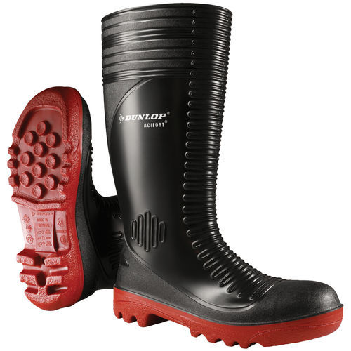 Bottes de sécurité à usage industriel - A252931 - Dunlop Hevea (IPF) - antidérapante / étanche / de protection chimique