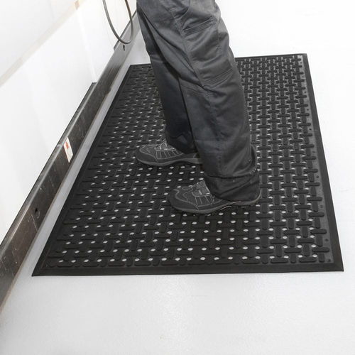 Tapis antifatigue - KM01000 series - COBA Europe Ltd - antidérapant / en caoutchouc nitrile / noir