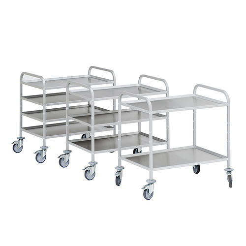Chariot de transport - G®-SERV E 95 series - Gmöhling Transportgeräte GmbH - en acier inoxydable / 3 niveaux / polyvalent