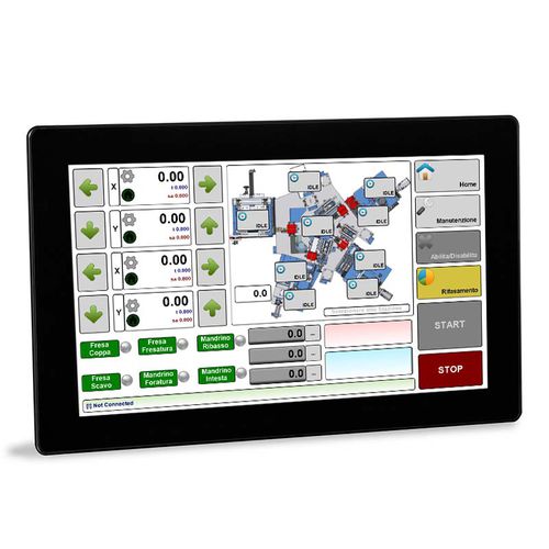 Moniteur pour interface HMI - MTFT18-W - Sipro srl - TFT-LCD / à écran tactile capacitif / industriel