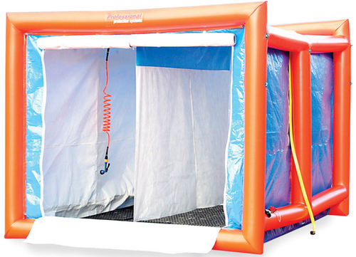Douche de sécurité portable - Decas CBRN - PPSGB - gonflable / pour environnement dangereux / de décontamination