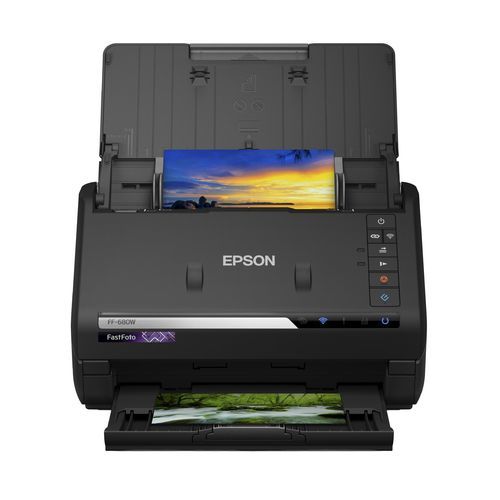 Numériseur de documents à grande vitesse - FastFoto FF-680W - EPSON Europe - couleur / sans fil / fixe