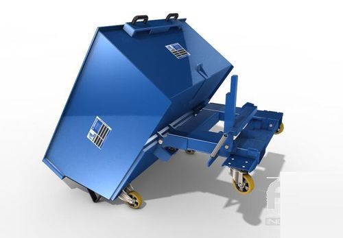 Benne basculante pour déchets - AL Industrie - pour chariot / avec roues