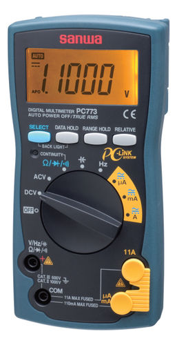Multimètre numérique - CD770 - Sanwa Electric Instrument - portable / 600 V / industriel