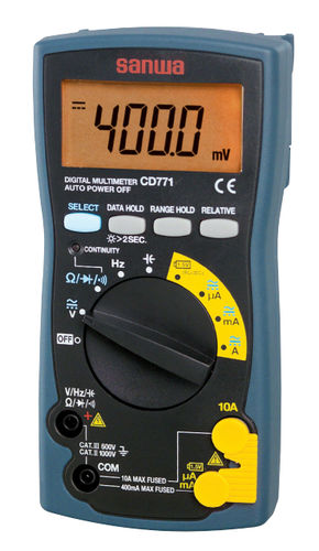 Multimètre numérique - CD771 - Sanwa Electric Instrument - portable / 1000 V / 10 A