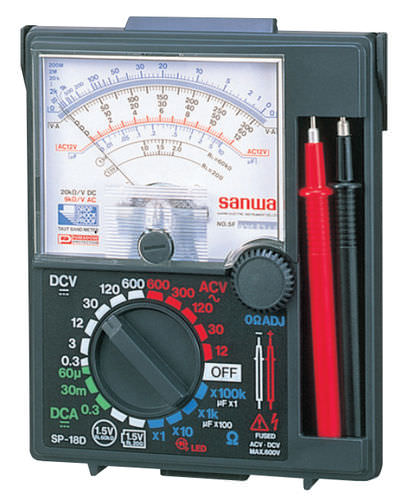 Multimètre analogique - SP-18D - Sanwa Electric Instrument - portable / 600 V / industriel