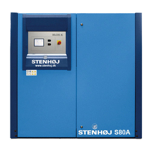 Compresseur à vis - S55A-S80A, SR55A-SR75A - STENHØJ - d'air / à moteur électrique / stationnaire