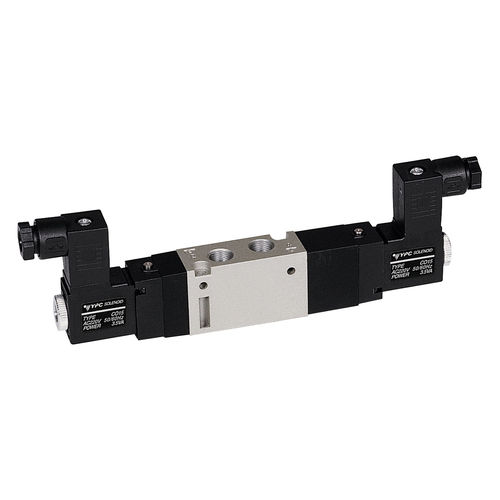 Distributeur pneumatique à tiroir - MV2 series - Sommer-Technik - actionné par solénoïde / 5/3 voies / standard